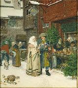 georg von rosen The Christmas Fair oil